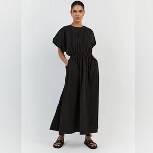 DISSH Ella Black Cotton Midi Dress
